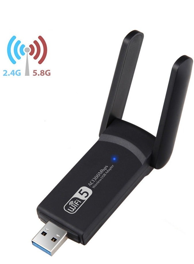 Wireless USB WiFi Adapter, 1300Mbps USB WiFi…