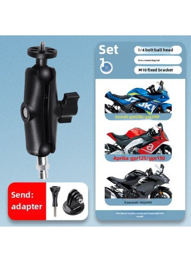 Compare Motorcycle Mobile Phone Bracket Gopro1210 Accessories Insta360X4 Panoramic Camera Shooting Bracket NavigationColor:M10 Fixed Bracket for GSX250R Ninijia400 at KSA Price