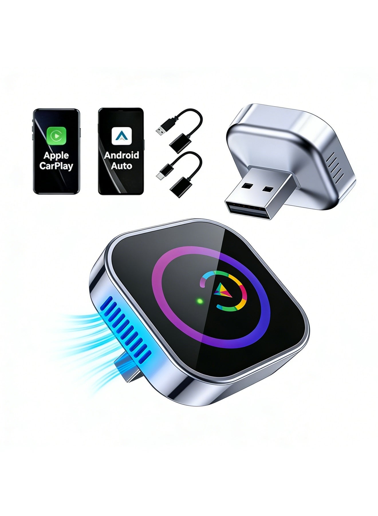 [2 in 1] Wireless CarPlay & Android Auto…