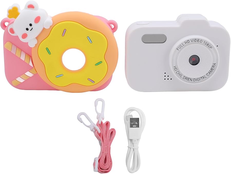Compare Pink Dual Lens Compact Digital Camera 1080P HD Auto Focus 2 Inch Anti Blue Light Screen at KSA Price