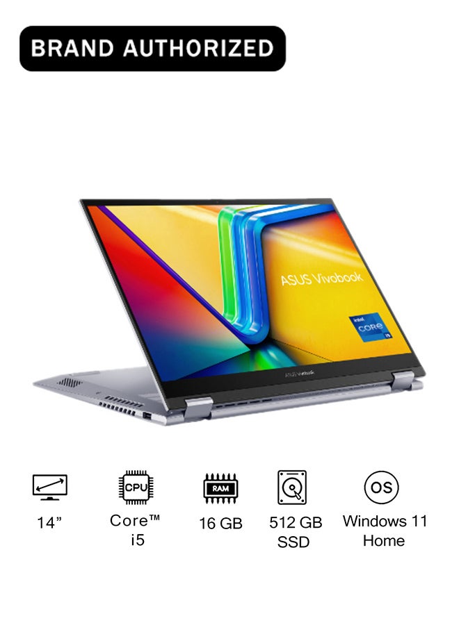 Compare Vivobook Flip Laptop With 14Inch Full HD Display,Intel Core i513420H Processor16GB RAM512GB SSDIntel UMA GraphicsWindows 11 Home English Silver at KSA Price