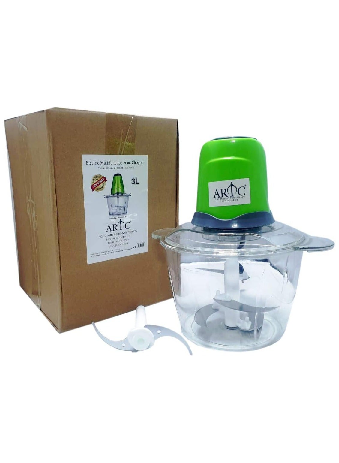 Compare Food Blender & Meat Mincer | Meat Grinder | Premium Stainless Meat Grinder & Food Processor  300W Power, 3L Capacity, 4 Blades | Multifunctional Chopper | Chopper For Vegetables, Fruits and Nuts at KSA Price
