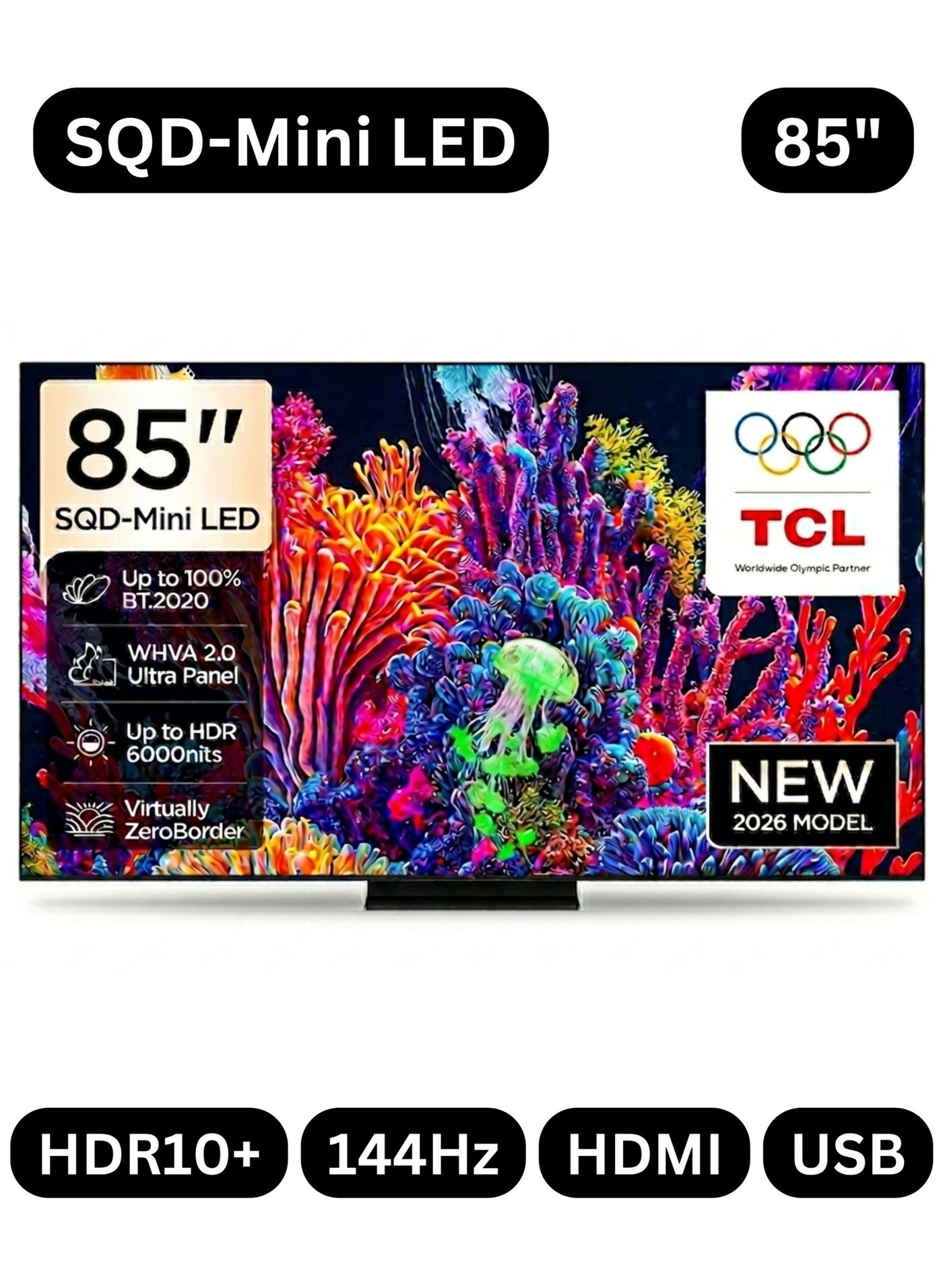 Compare 85inch C89L Premium SQDMini LED 4K Smart TV 2026  UAE Version TCL 85C89L Google TV TSR AiPQ Processor, WHVA 2.0 Ultra Panel, Super QLED, 3200 Precise Dimming Zones, HDR Upto 6000 Nits, Bang & Olufsen Audio 85C89L Black at KSA Price