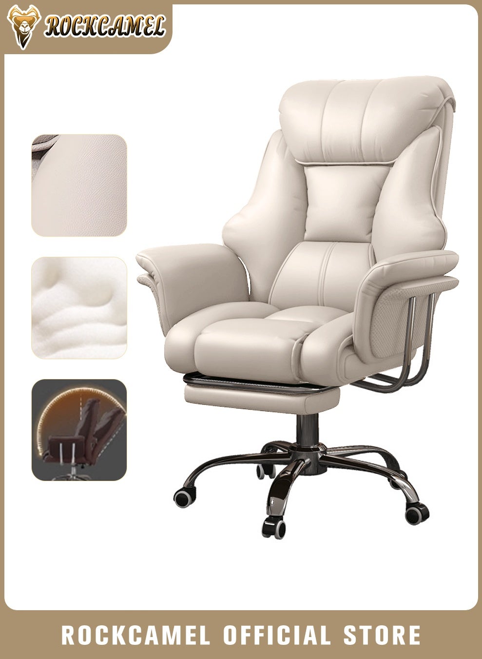Big Office Chair Computer Chair with Retractable Footrest,…