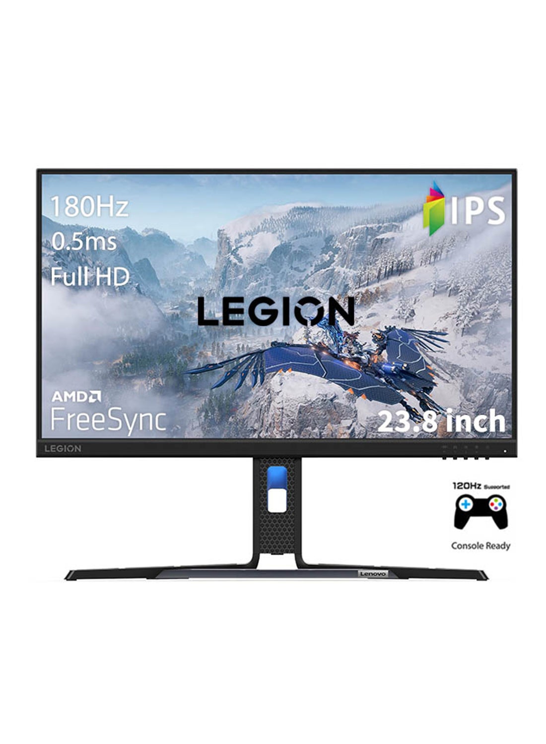 Compare Legion R24e Gaming Monitor 23.8Inch Full HD 1920x1080, IPS Panel Technology, 180 Hz Refresh Rate, 0.5ms Response Time, AMD FreeSync Technology, Gaming Console Support, Adjustable Stand Raven Black at KSA Price