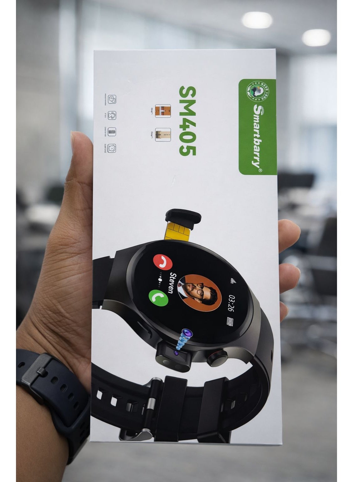Compare Smartbarry SM405 Smartwatch – Round 2.5D Curved Display, Bluetooth Touchscreen, SIM Support & Wireless Charging at KSA Price