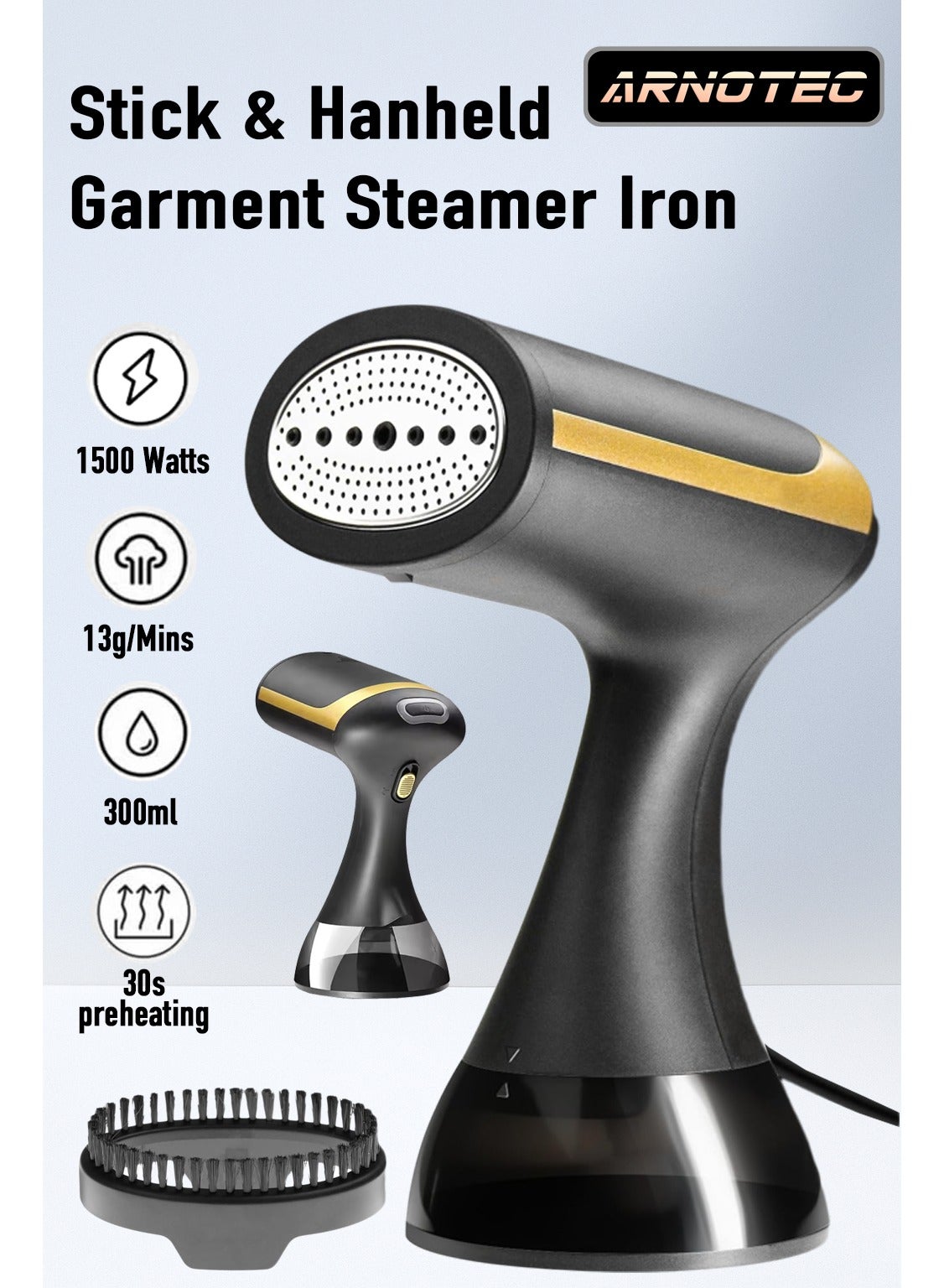 Handheld Garment Steamer Iron – 1500W Portable Clothes…