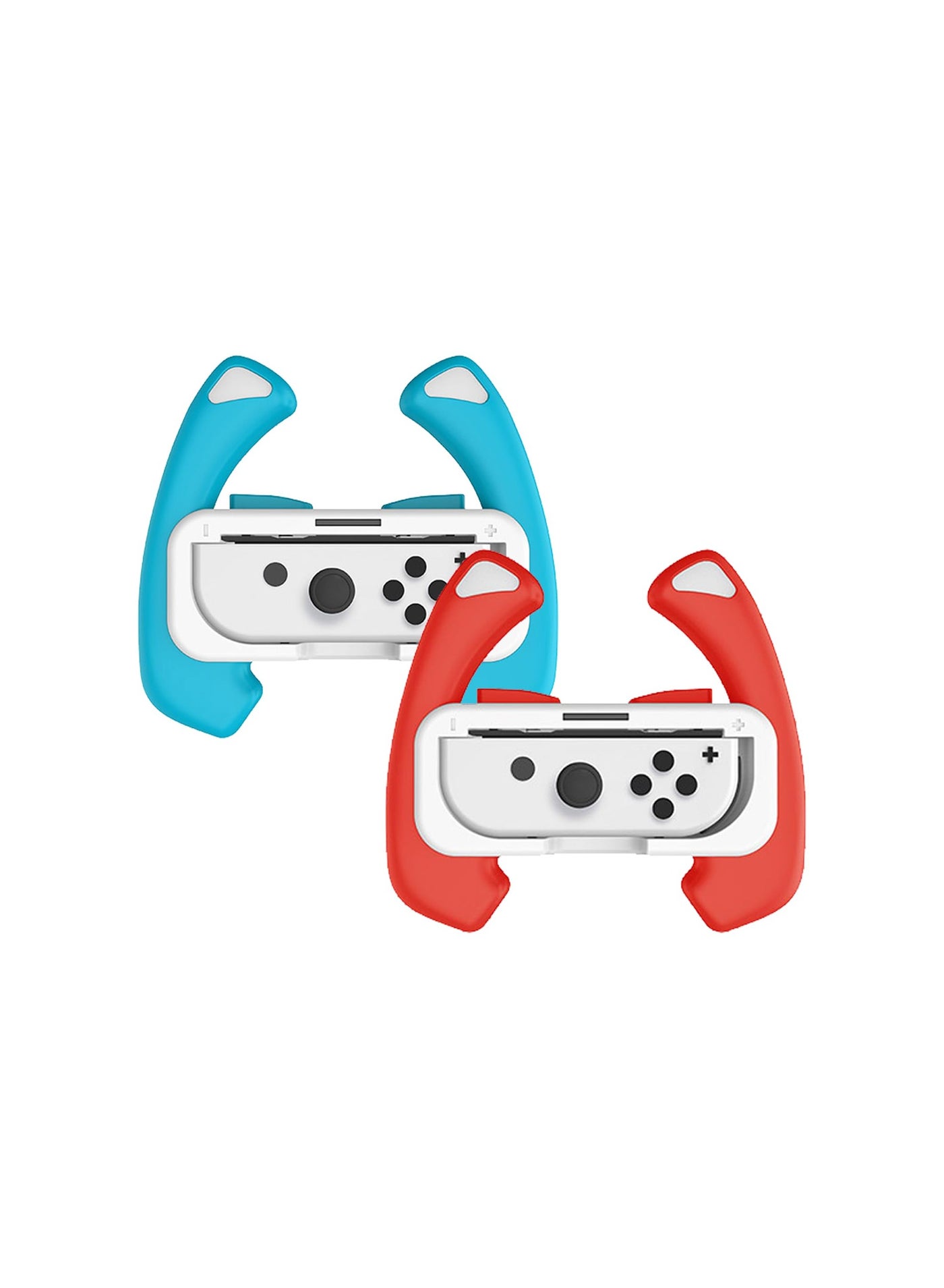 Compare Controller Handle, Steering Wheel Controller for Nintendo Switch & Switch Oled, Racing Games Removable Accessories Joy Con Controller Grip for Mario Kart, RedBlue Combo2 Pack at KSA Price
