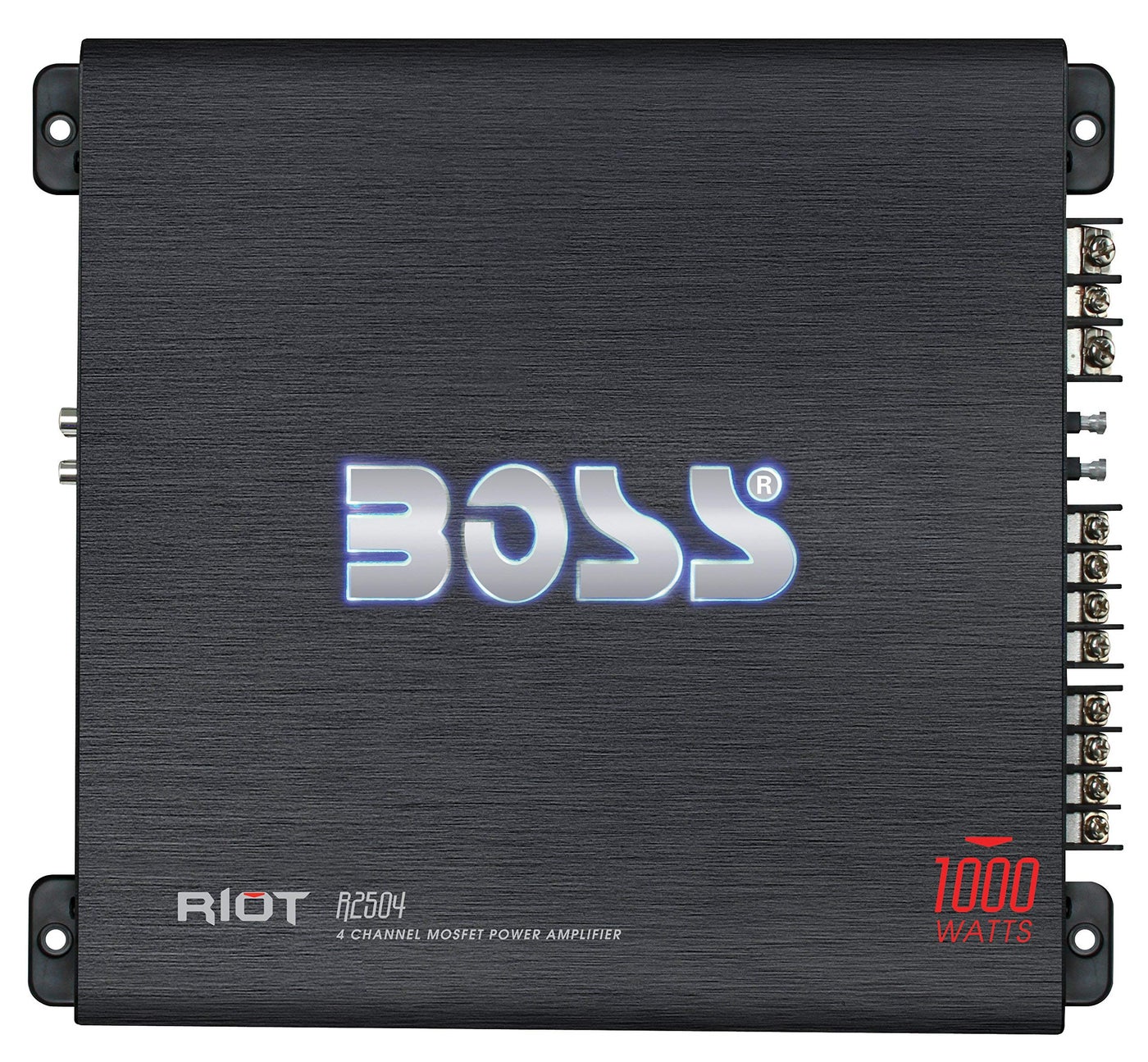 Compare BOSS Audio Systems R2504 Riot Series Car Audio Stereo Subwoofer Amplifier  1000 High Output, 4 Channel, Class AB, 24 Ohm, HighLow Level Inputs, HighLow Pass Crossover, Bridgeable, Full Range at KSA Price
