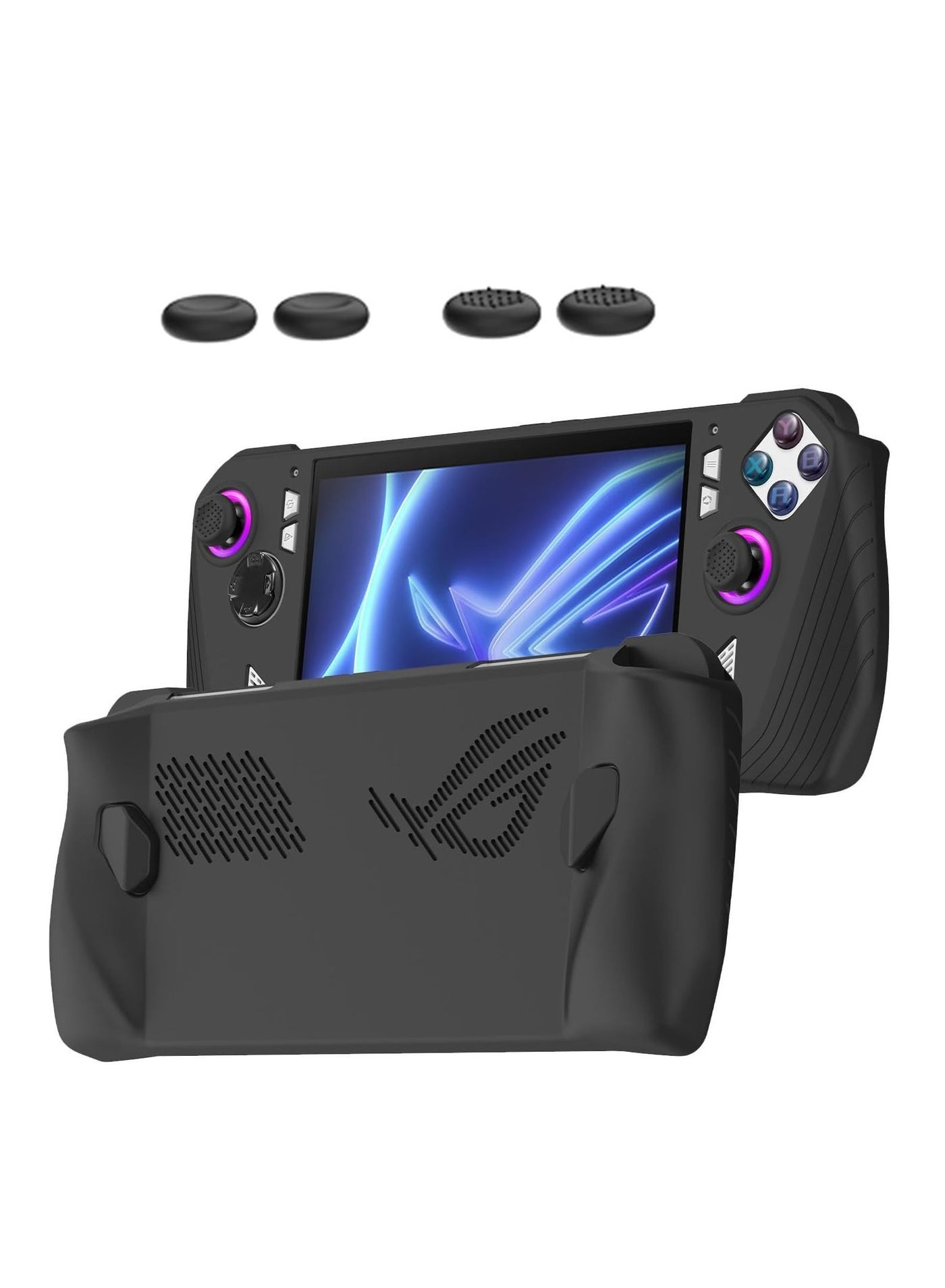 Compare Compatible with Asus ROG Ally 2023 Handheld Game Console Allinclusive Silicone Protective Case Antidrop Protective Case Black at KSA Price
