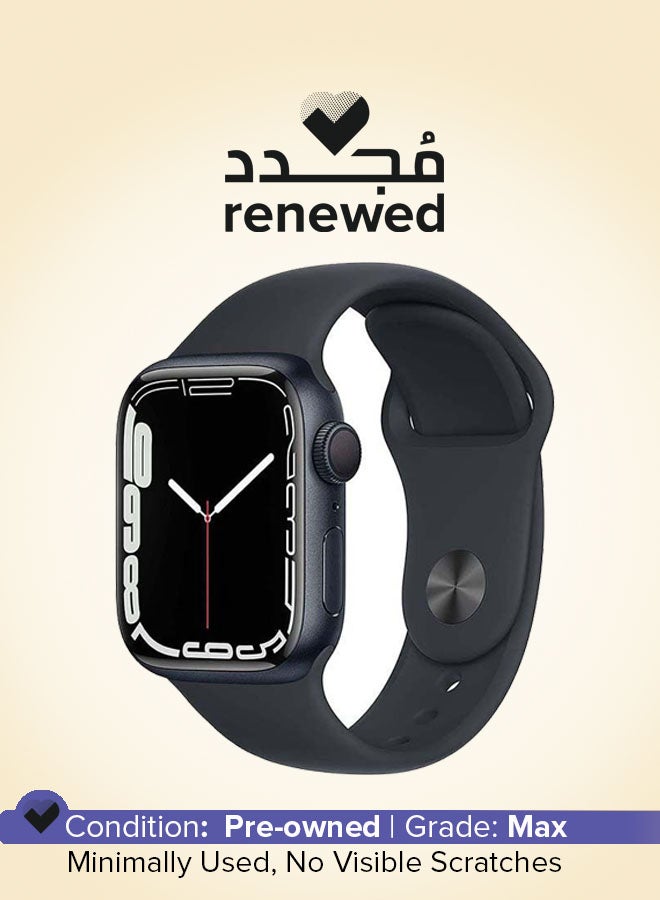 Compare Renewed  Watch Series 7 GPS 41mm Aluminium Case With Sport Band Midnight at KSA Price