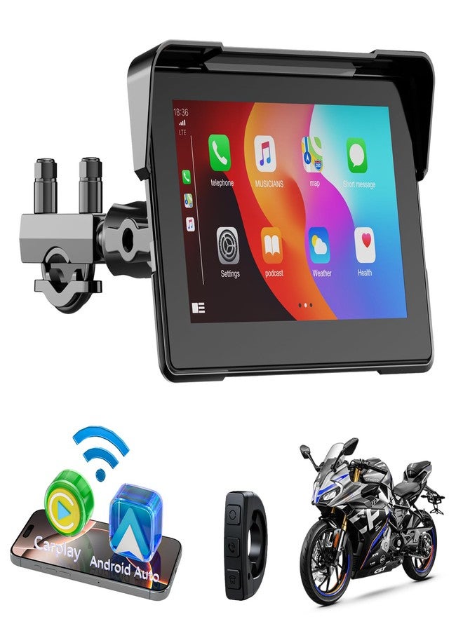 Accfly Motorcycle Wireless Carplay Screen&Android…