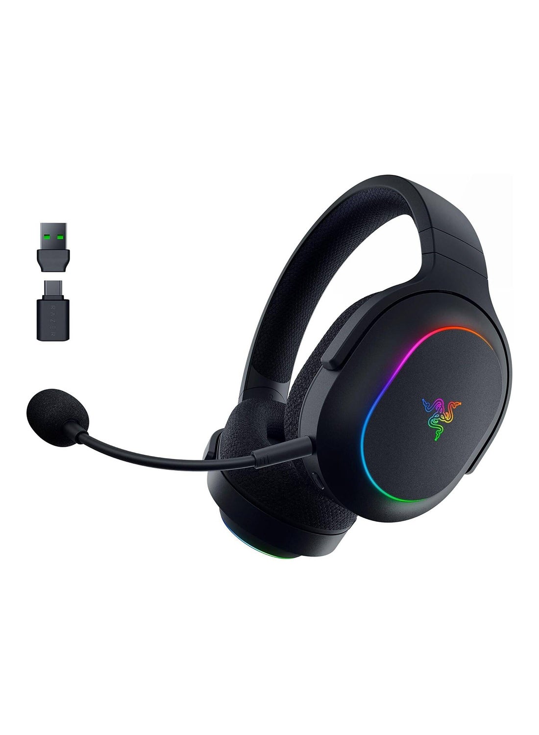 Compare Barracuda X Chroma Gaming Headphones, 40mm Razer TriForce, Detachable Razer HyperClear Cardioid Mic, 7.1 Surround Sound, 6Zone Earcup Lighting, Black at KSA Price