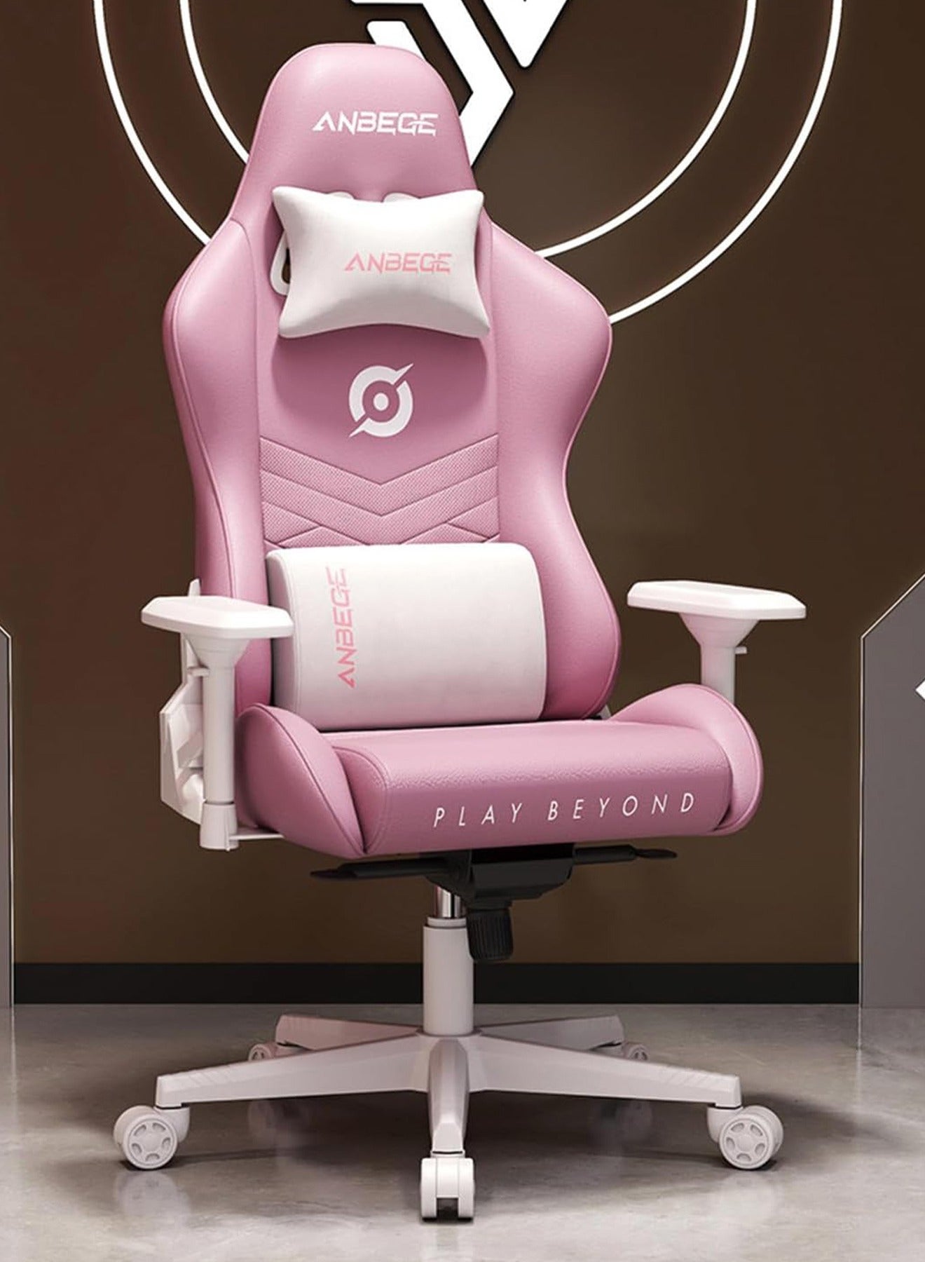 Gaming Chair Platinum Leather with Adjustable Hand…