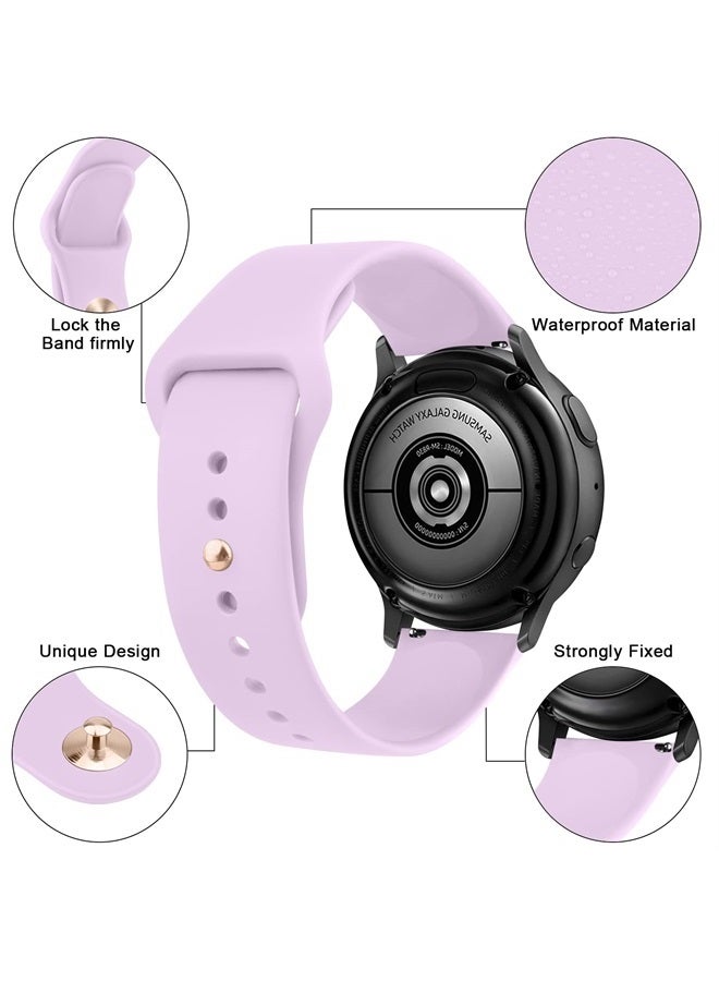 Compare Silicone Watch Bands, 20mm 22mm Quick Release Soft Sport Replacement Watch Strap for Women Men 22mm, White+Pink Sand+Violet at KSA Price