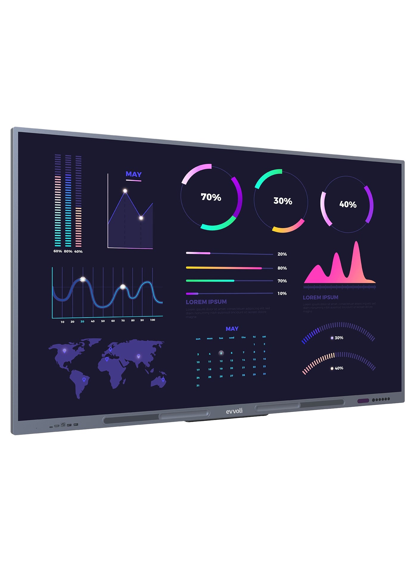 Compare Interactive Smart Display 4K UHD, 75 Inches LED, Android13, 40 Points, 10M Laser Distance 75EVID60X Black at KSA Price