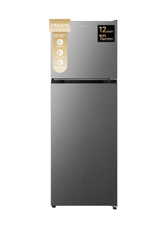 Compare 440L Gross & 348L Net Capacity Double Door Top Mount RefrigeratorFreezer, NoFrost, MultiAir Flow, Right open, Recessed Handle DRT440ASC Titanium Steel Silver at KSA Price