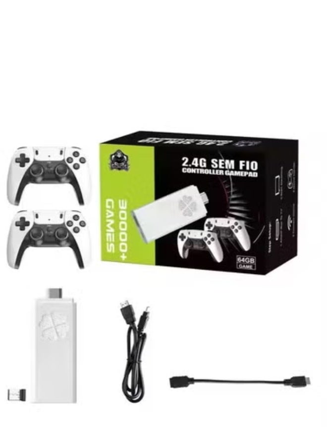 Compare HD Retro Game Stick 64GB with 30000+ BuiltIn Games, 4K TV Gaming Console with Dual 2.4G Wireless Controllers at KSA Price