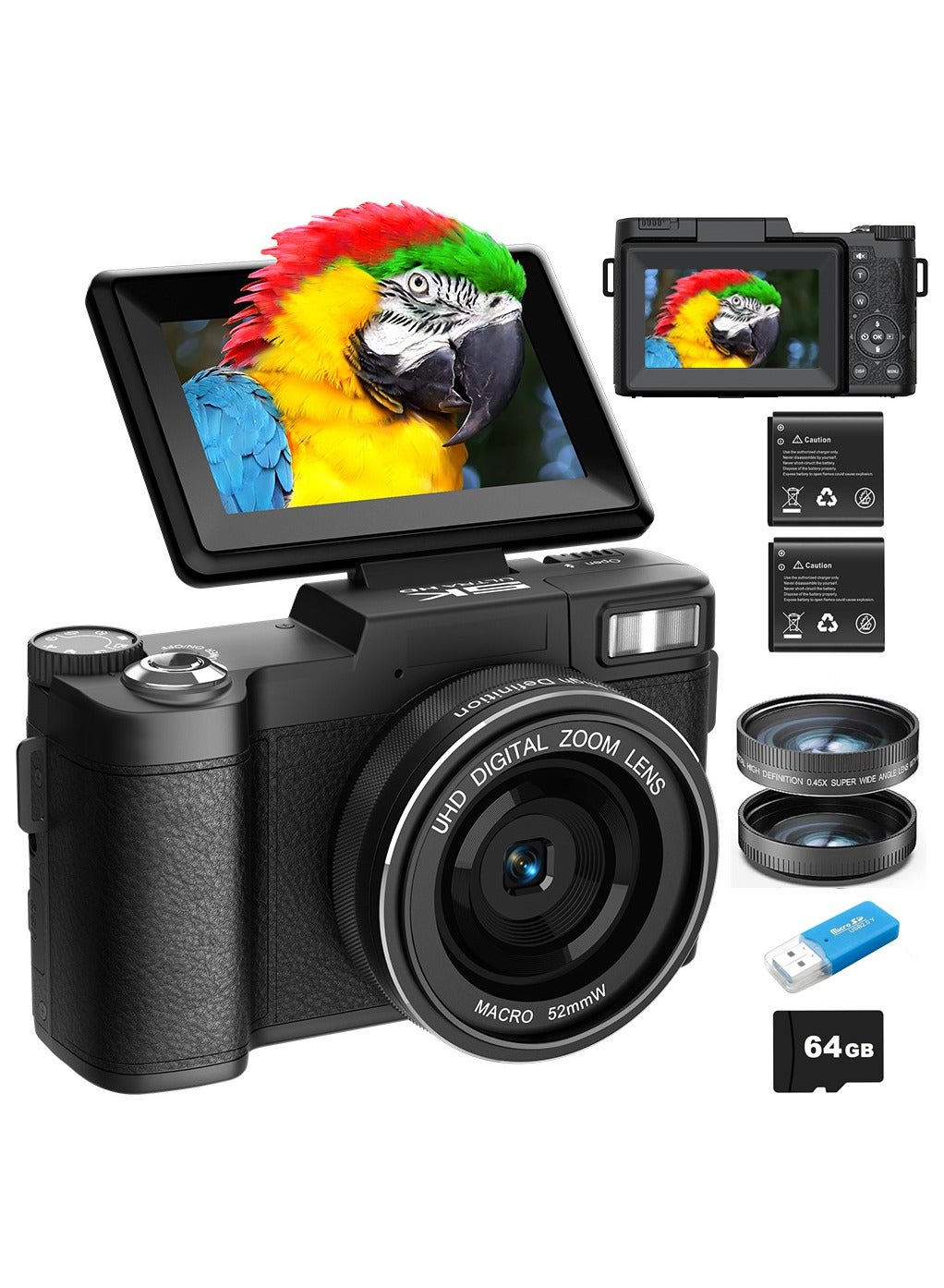 5K Digital Camera for Photography 64MP Auto-Focus…