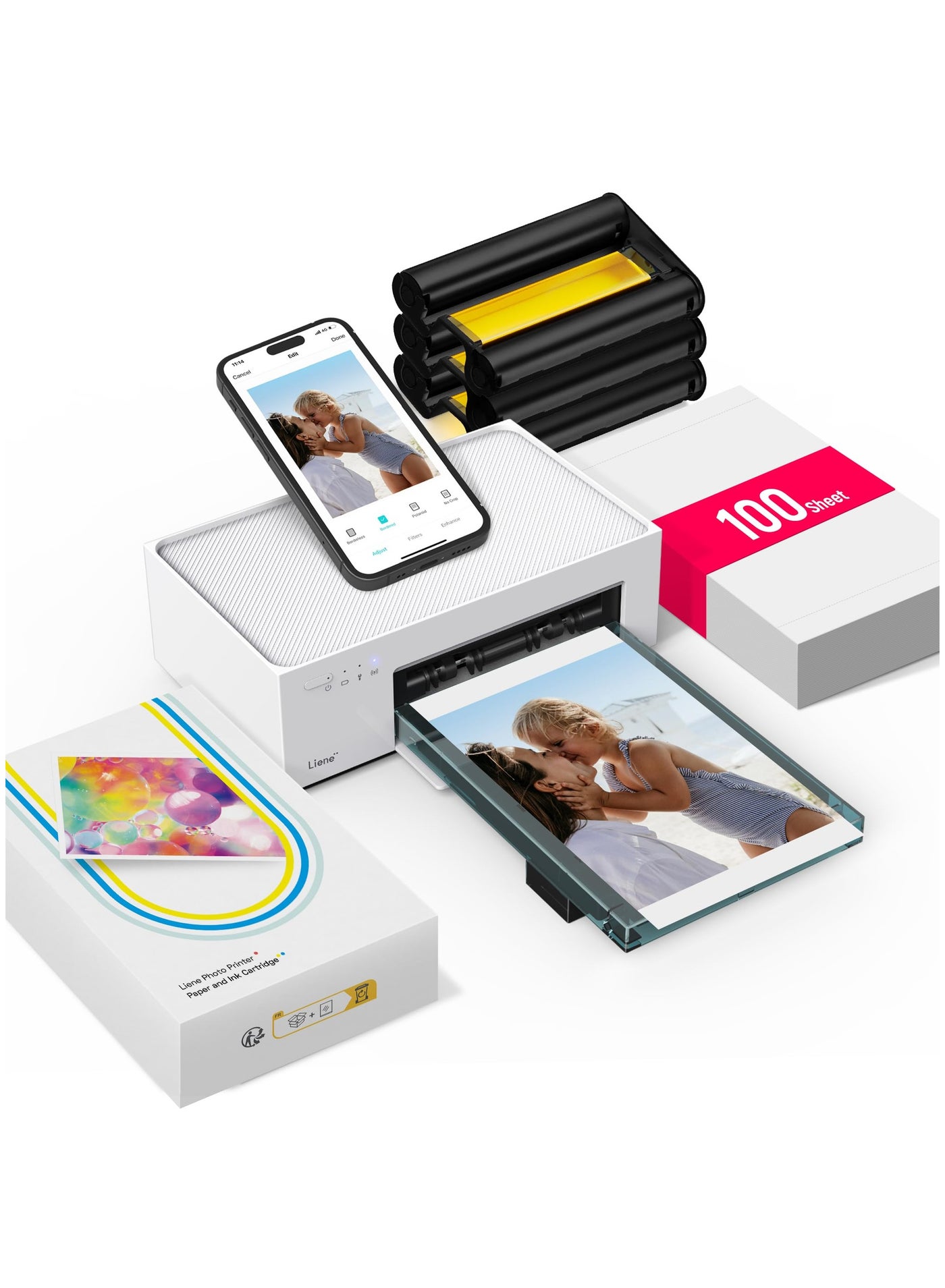 Liene 4x6 Inch Photo Printer,Photo Printer (100…