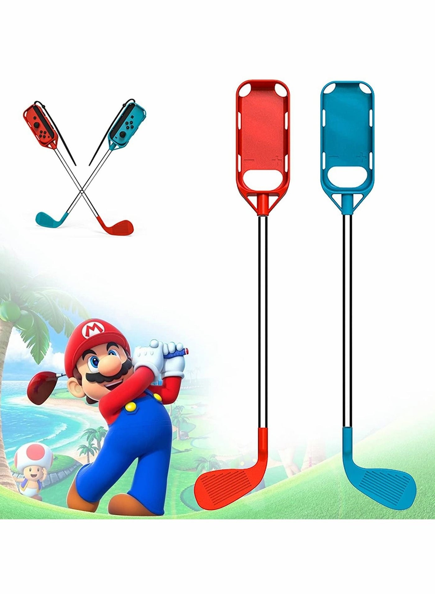 Compare Golf Club for Mario Golf Switch, Golf Game Controller Accessories for Mario Golf Super Rush with Wrist Strap, Golf LeftRight Handle Game Accessories, for Switch Mario Game and All Ages Transparent at KSA Price
