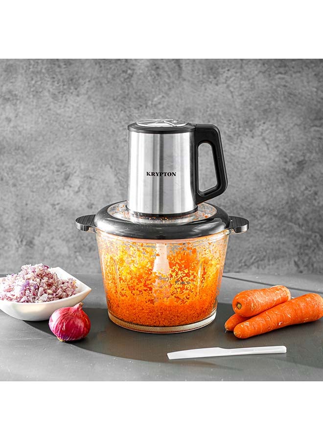 Compare Multi Chopper With 2 L Glass Bowl, Stainless Steel Gear & Cutter Pole, Double Stainless Steel Blade, Egg Beater, Handle Design, Copper Motor, Overheat Protection, Visible Decorative Lid 500 W KNMC6310 ClearBlack at KSA Price