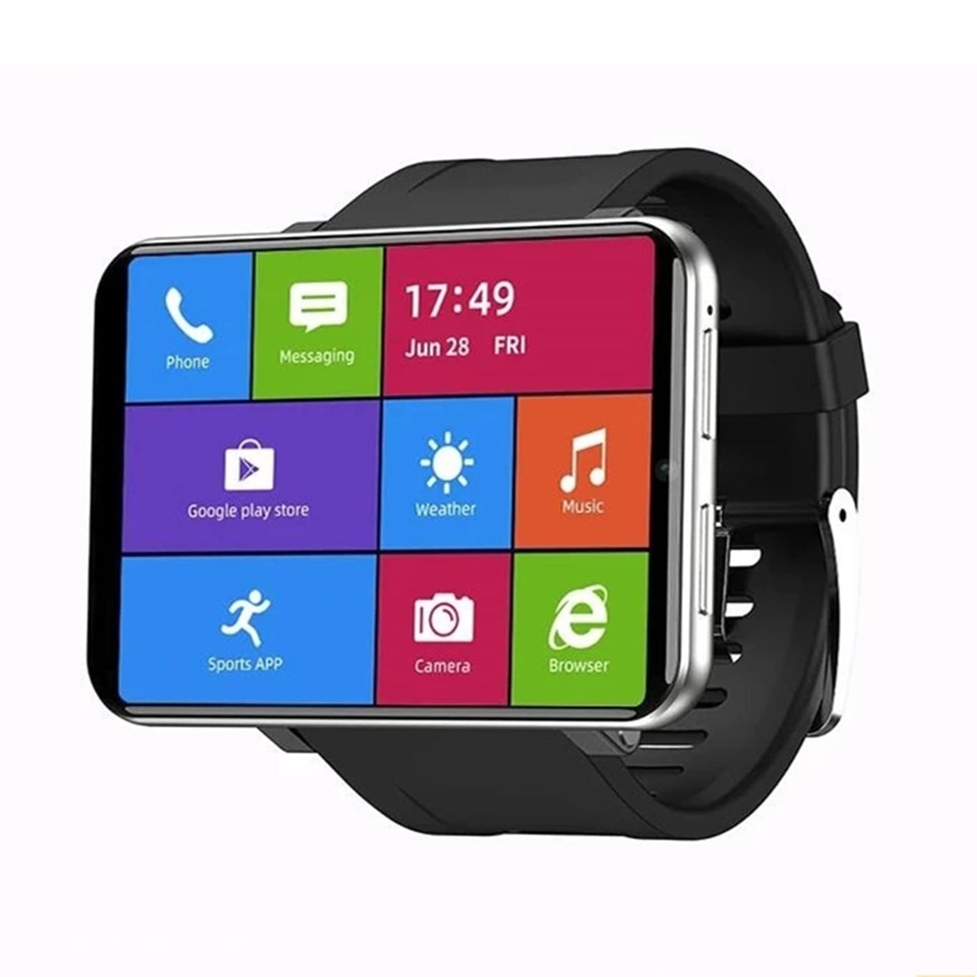 Compare Rainbuvvy 4G Smart Watch 2.86 Inch Screen Android 7.1 1GB+16GB 5MP Camera 2700mAh Battery Smartwatch for Men Silver, 1GB+16GB at KSA Price