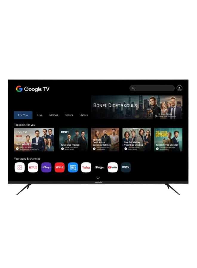Compare Videocon 55 Inch 4K UHD Edgeles Smart TV | Google TV with Google Assistant Remote | Bluetooth & Chromecast Builtin | Dolby Audio | QuadCore Processor | Free Wall Bracket – E55ELGT1100 E55ELGT1100 Black at KSA Price