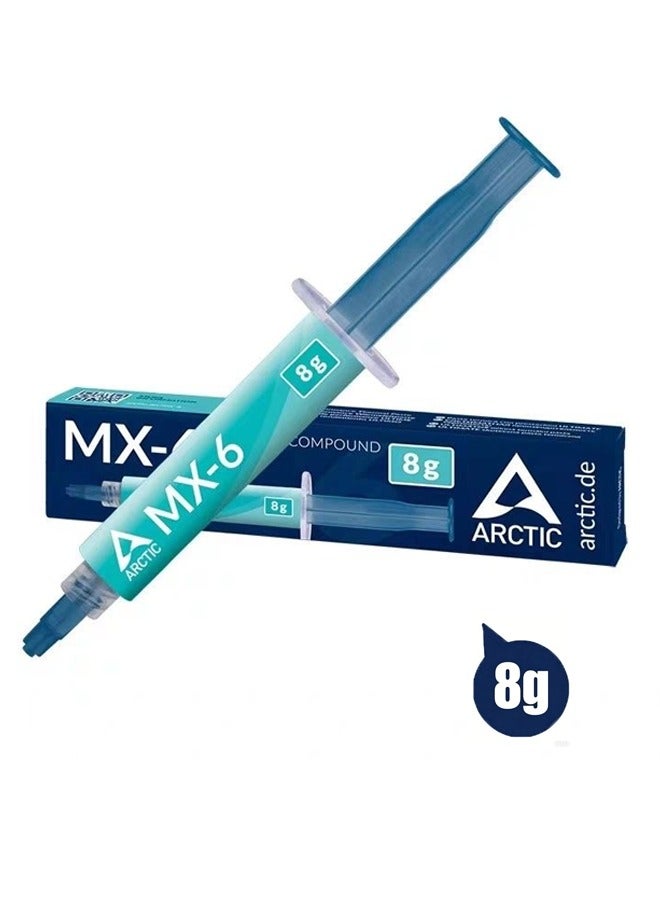 Compare MX6 8 g Ultimate Performance Thermal Paste, Laptop Graphics Card Heat Dissipation Paste, Long Durability, Safe Application, Suitable For CPU, Gaming Consoles, Graphics Cards, Laptops at KSA Price