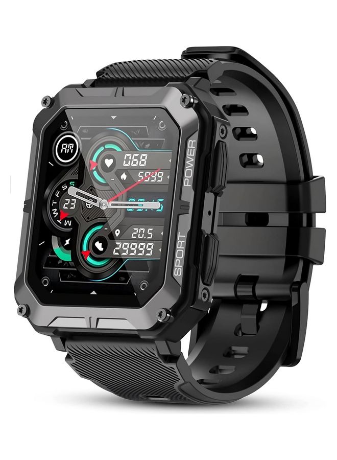Compare Smart Watch For Men With Bluetooth Calling And Fitness Tracker Waterproof Black at KSA Price