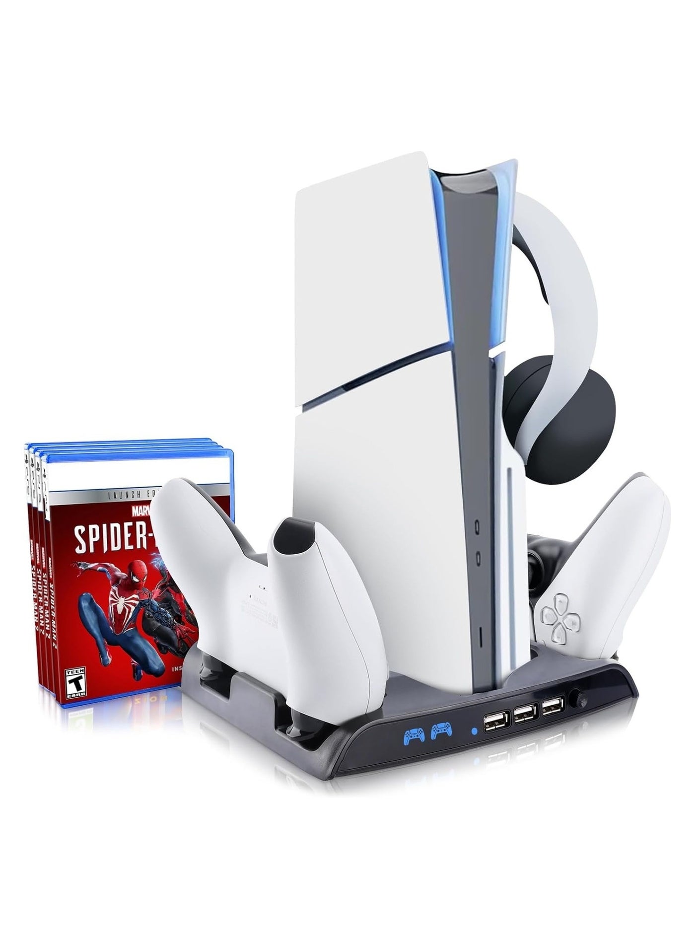 Compatible with PS5 Slim Cooling Stand with Controller…