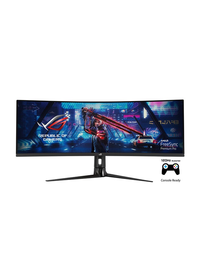 Compare ROG Strix XG49VQ Gaming Curved Monitor, 49 VA Display, Dual FHD Resolution, 144Hz Refresh Rate, 4ms GtG Response Time, AMD FreeSync Premium Pro Technology, 1073.7m Color, 90LM04H0B01170 Black at KSA Price