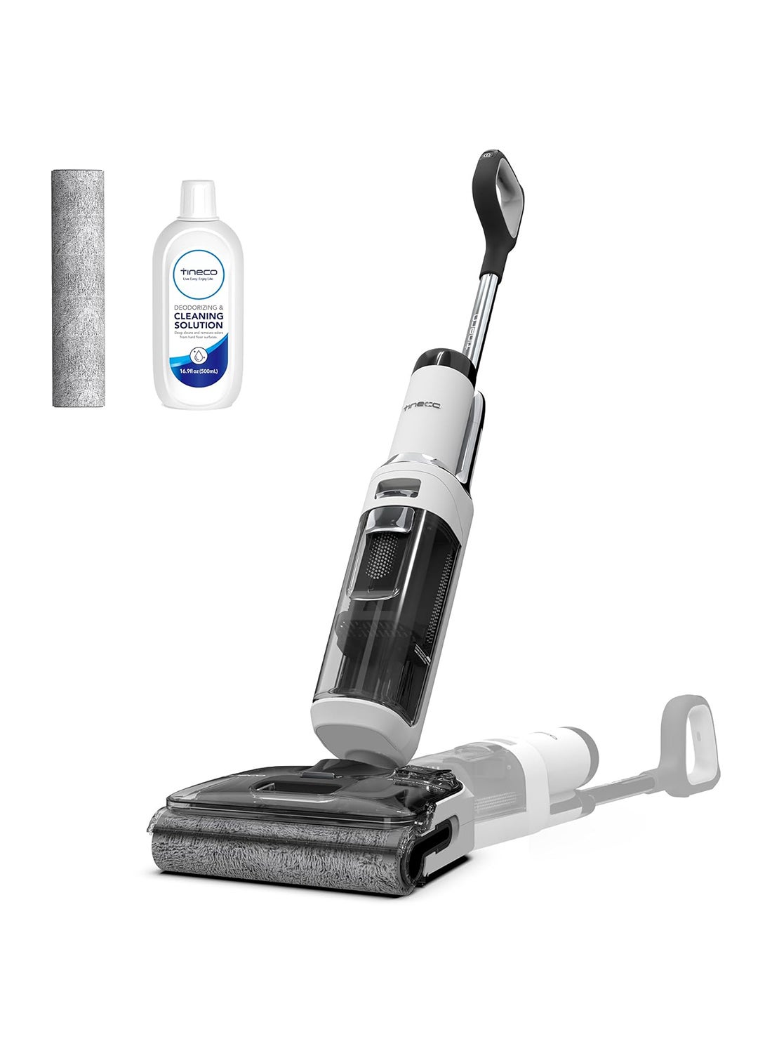 Compare Floor One Stretch S6 Pro Series WetDry Vacuum Cleaner, 180° Flat Design Suction Mop 13 cm Lying Height, 70°C 5min FlashDry SelfCleaning, 3Sided Edge Cleaning, 40 Minutes Running Time Cleaning Under 0.8 L 220 W FW421300UK White & Gray at KSA Price