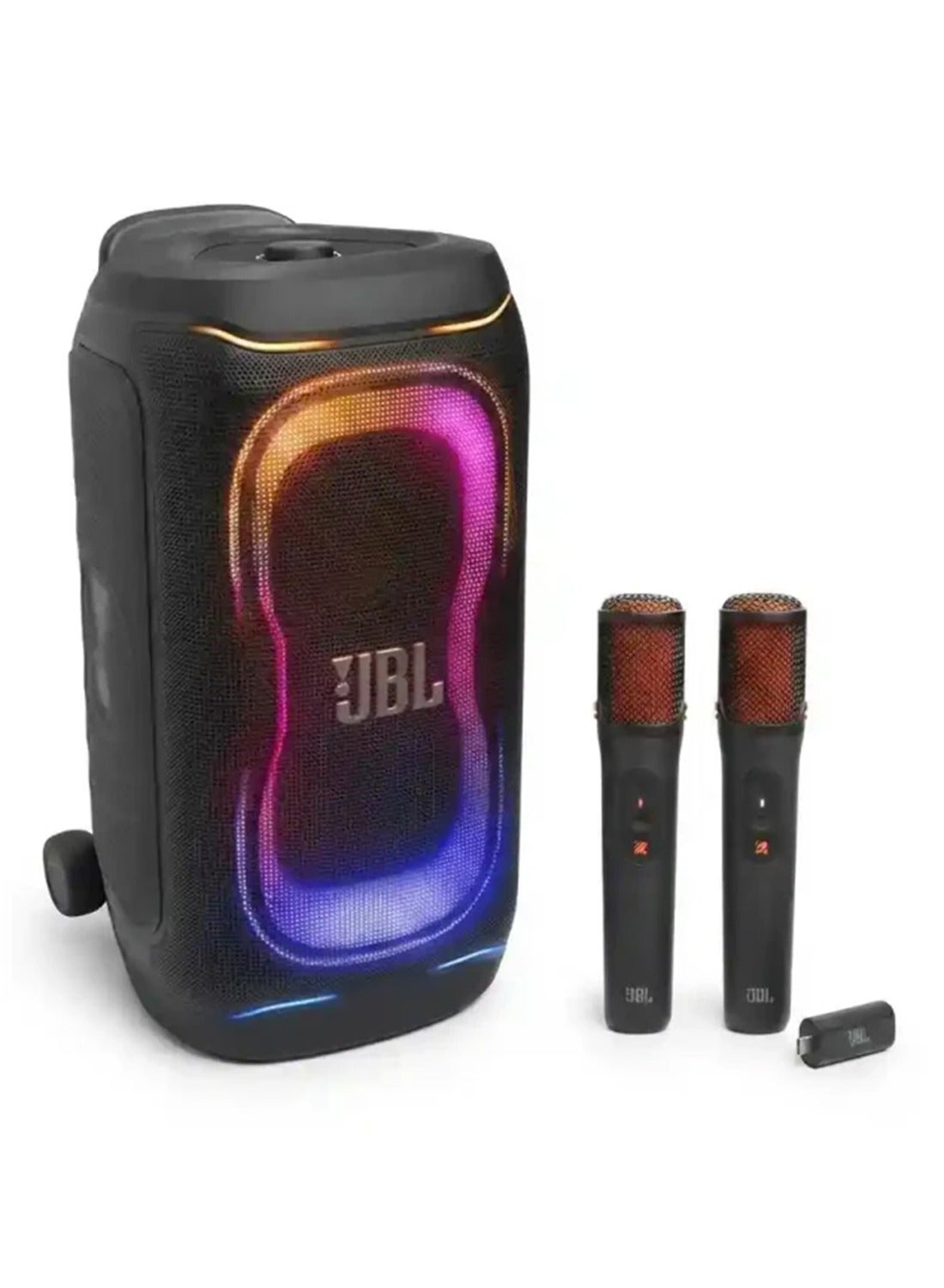 Compare JBL PartyBox 330 Blk Party Speaker with JBL EasySing Wireless Microphones JBLPB330BLKUK+JBLEASYSINGMICS black at KSA Price
