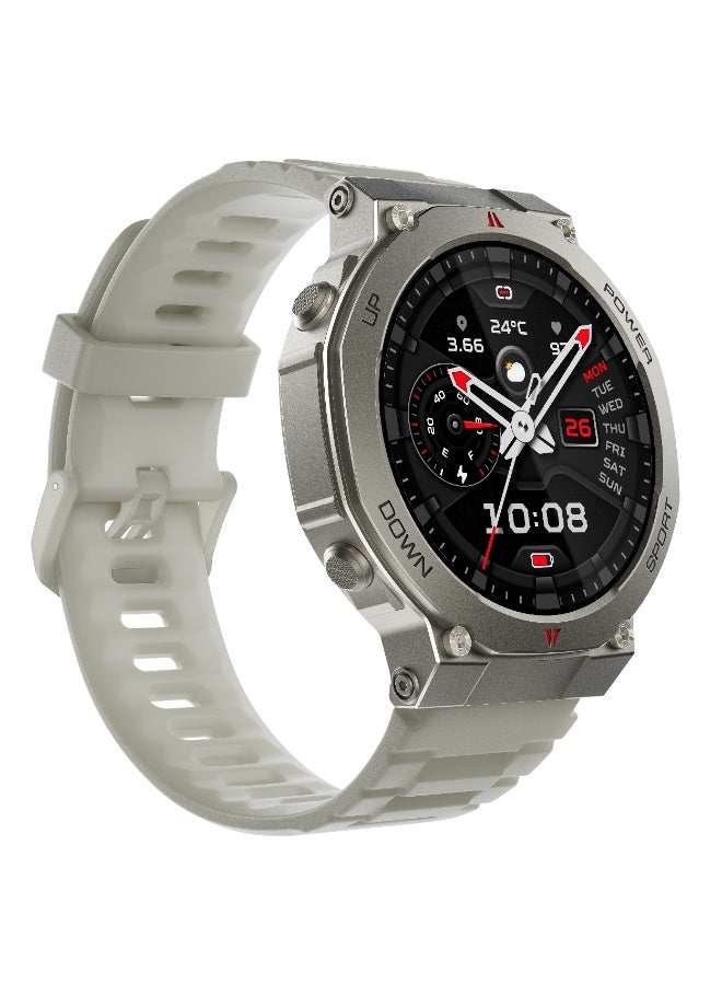 Compare Black Shark GS3 Ultra Smart Watch, 1.43 AMOLED, DualBand GPS, 5ATM & IP69K Water Resistance, Military Grade Durability, 18 Days Battery, ENC Calling  Silver at KSA Price