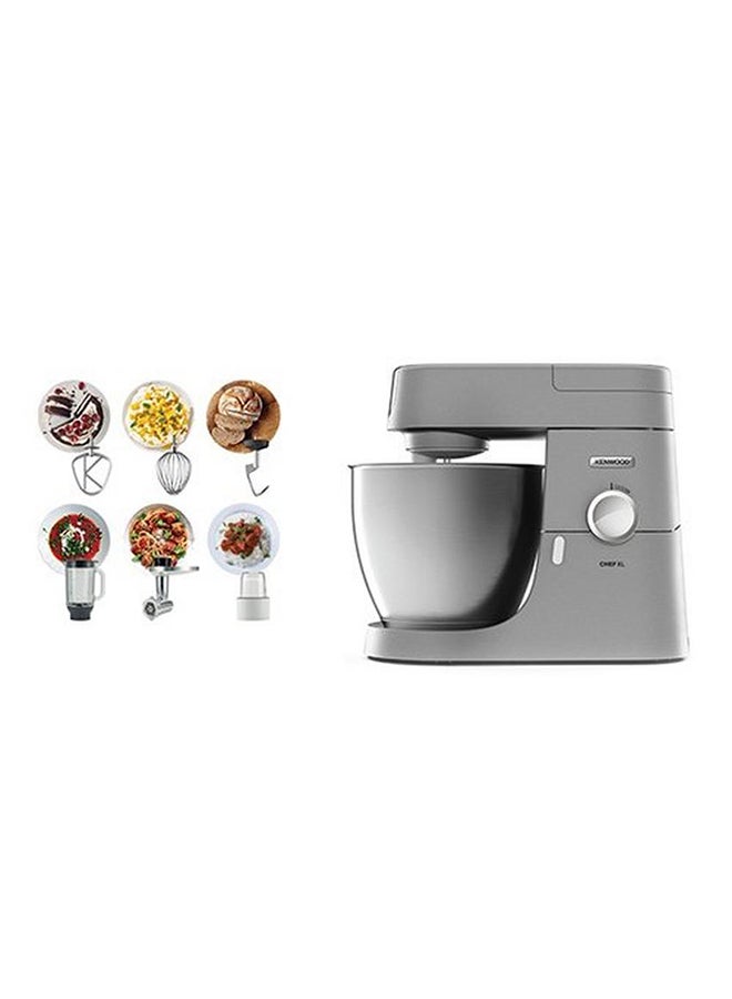 Compare Kitchen Machine, Metal Body, Steel Bowl, KBeater, Whisk, Dough Hook, Glass Blender, Meat Grinder, Multi Mill 6.7 L 1200 W KVL4230S Silver at KSA Price