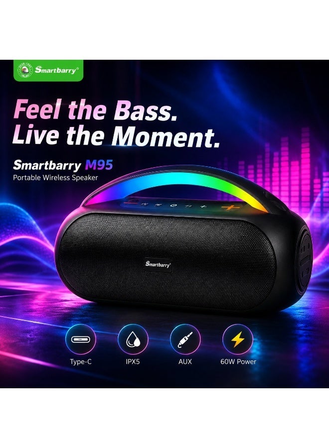 M95 Portable Wireless Bluetooth Speaker with RGB…