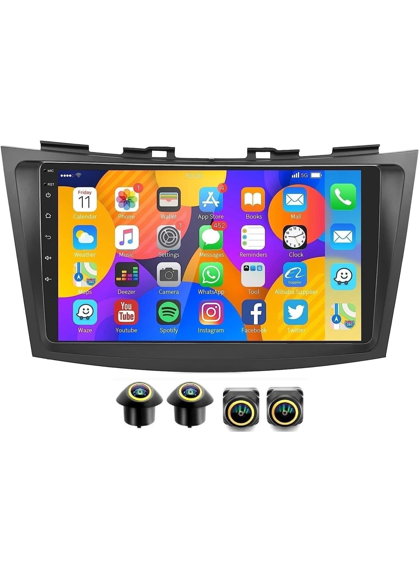 Compare Android Car Stereo for Suzuki Swift 20112017 4GB RAM 64GB ROM Support Carplay, MLink WiFi BT, Radio GPS, 9 Inch IPS.QLED, Screen with 360D Camera Included at KSA Price
