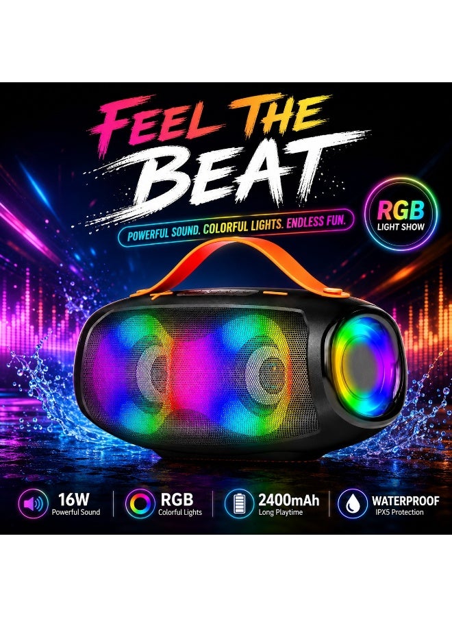 M96 Portable RGB Bluetooth Speaker 16W Dual…