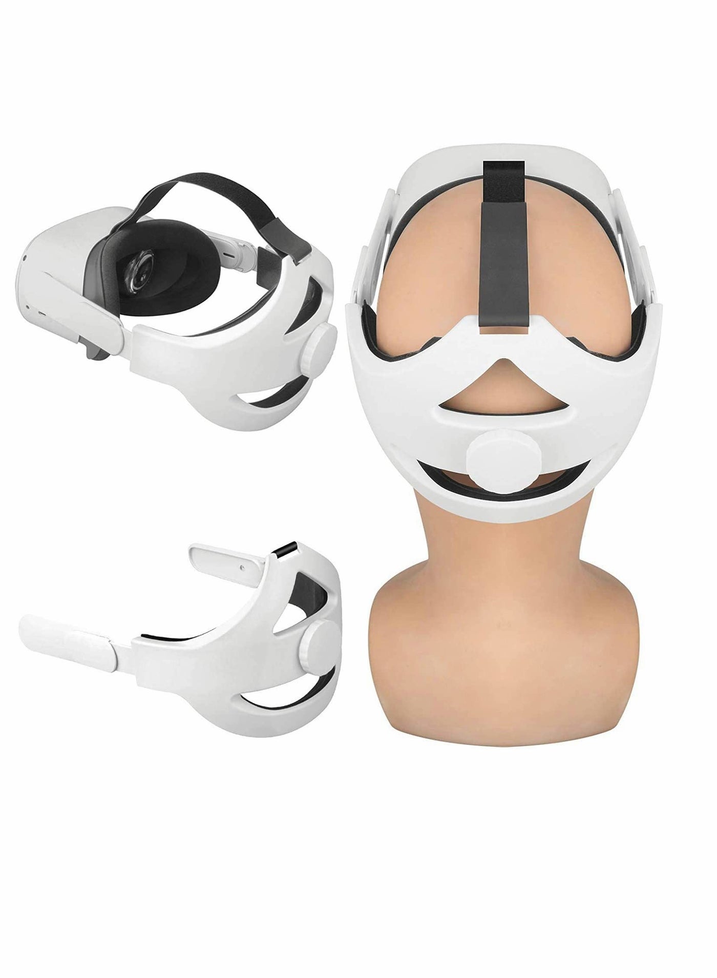 Compare Head Strap Compatible for Oculus Quest 2 Replacement Elite Adjustable Comfortable with Cushion Reduce Pressure White at KSA Price