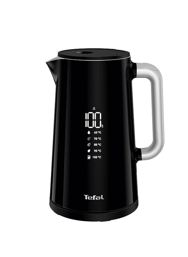 Compare TEFAL Smartn Light Kettle, Keep Warm Function, Digital Temperature Control, Fast Boil 3kW, 1.5L, Black, KO853840 1.5 L 3000 W KO853840 Midnight Black at KSA Price