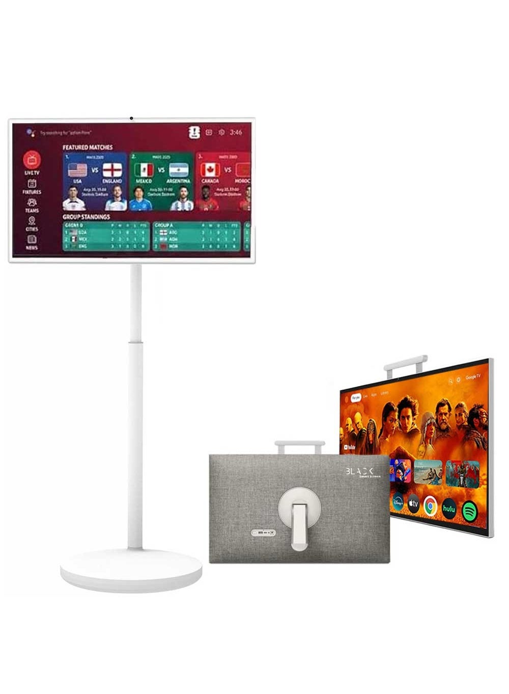 Smart Portable TV 27Inch, 1080P FHD Touchscreen…