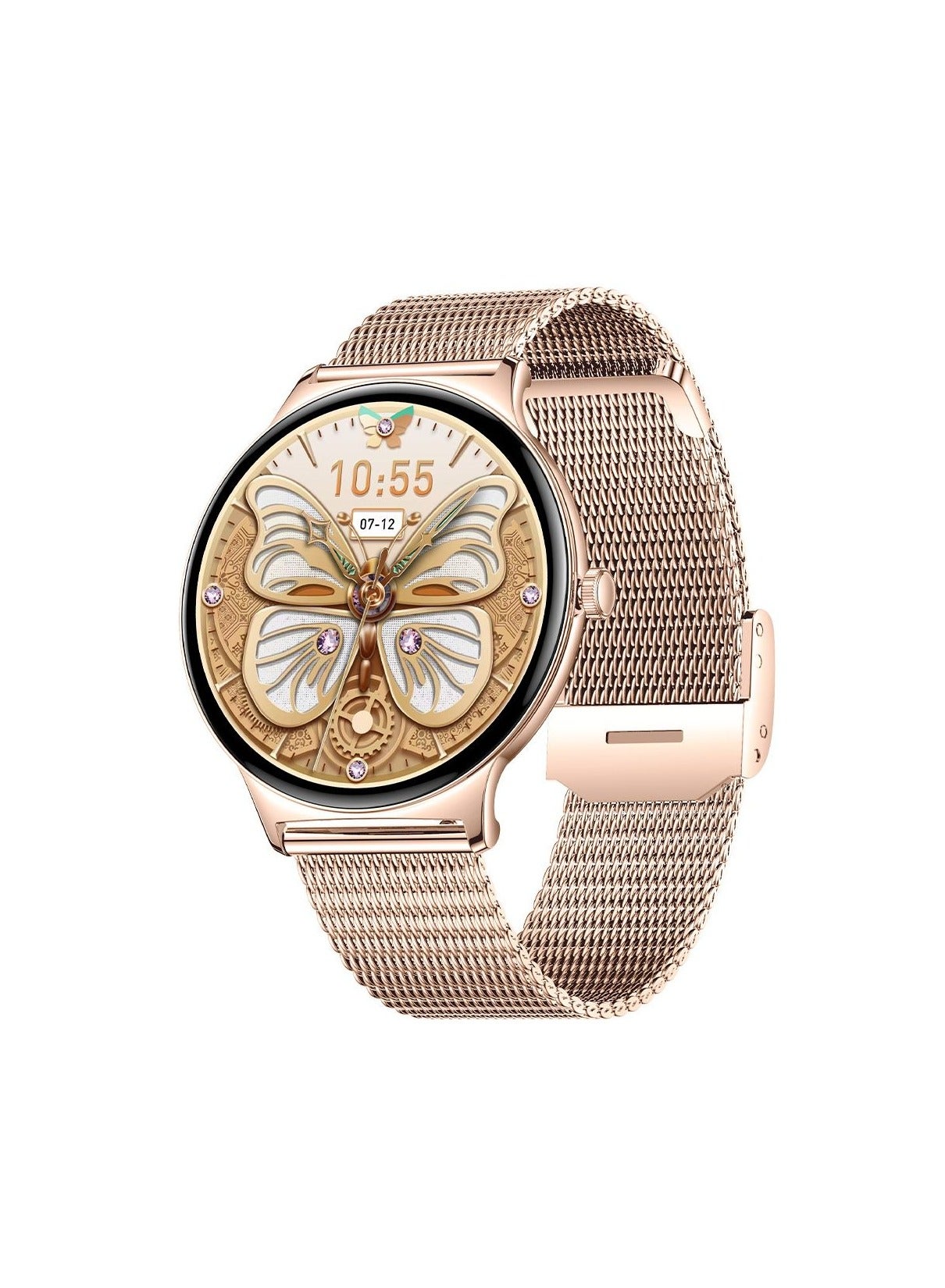 Compare Moxedo Glory Smart Watch for Women 1.43” Amoled HD Display Fitness Watch Real Time Health Monitoring, 100+ Watch Faces, 120+ Sports Modes Fitness Activity Tracker for iOS and Android  Rose Gold at KSA Price