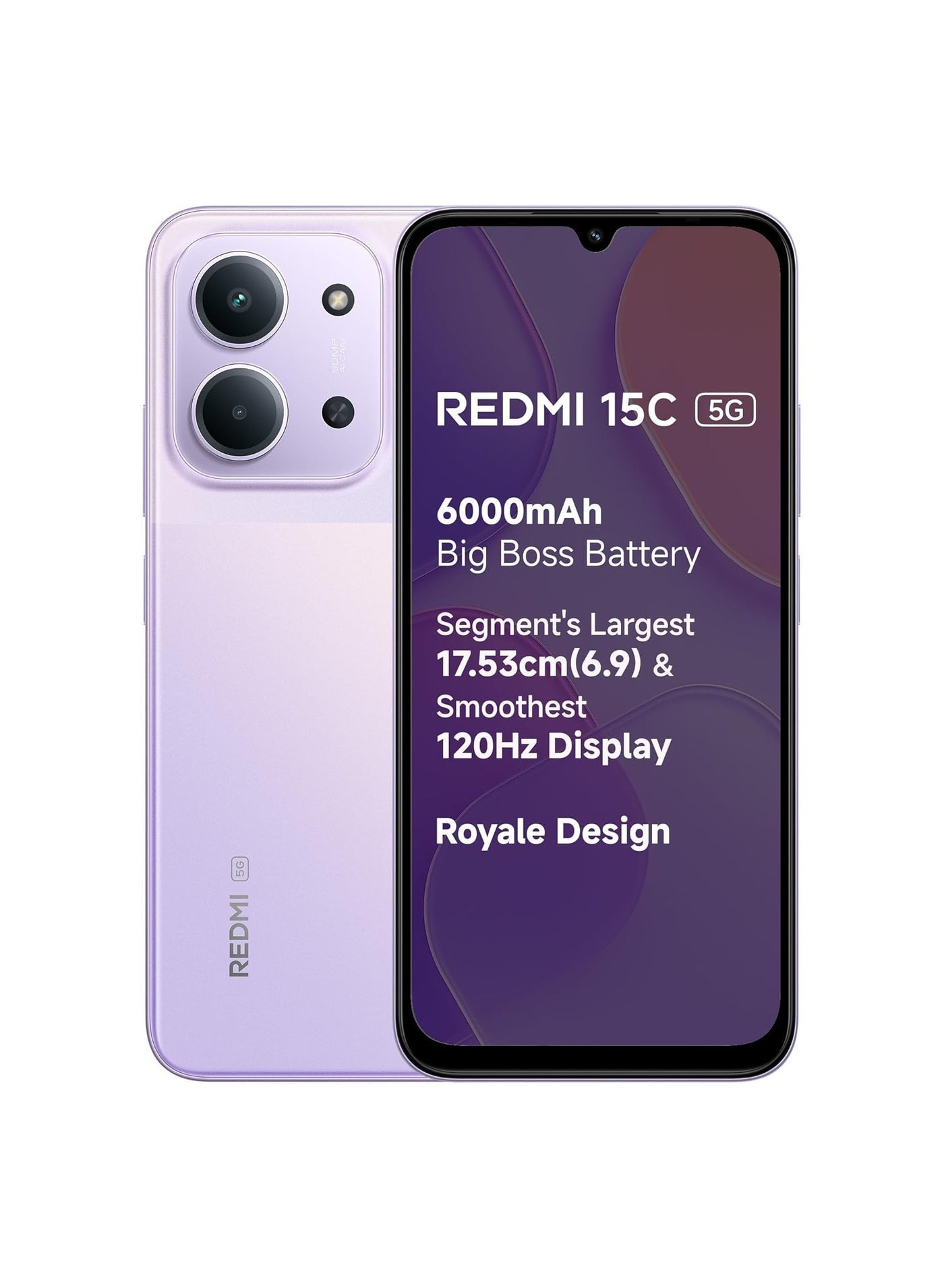 Redmi 15C 5G (Dusk Purple, 4GB RAM, 128GB…