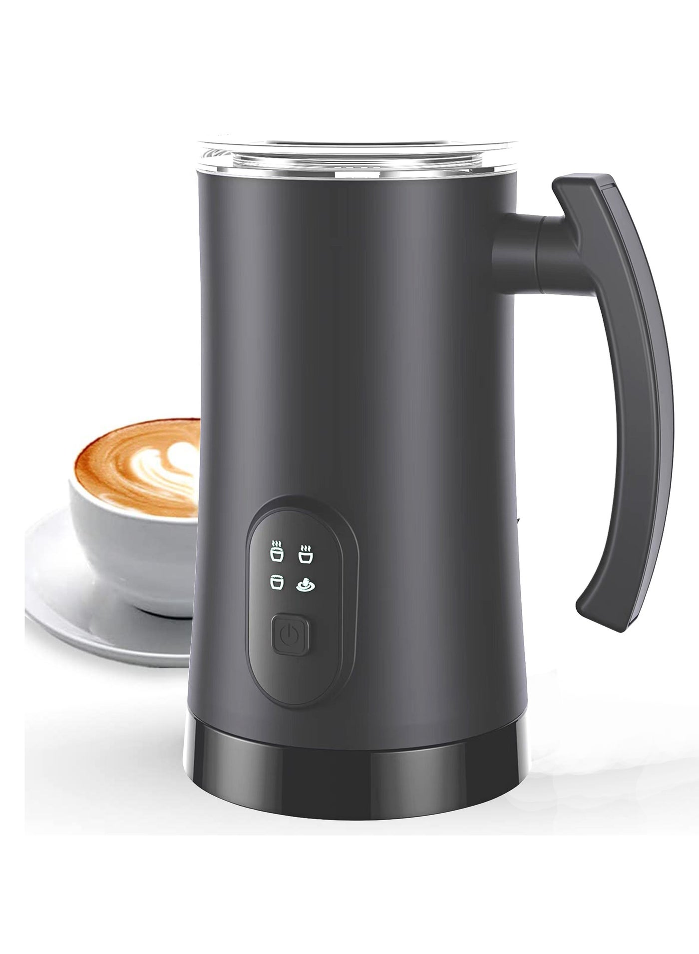 Compare Milk Frother, 4 in 1 Electric Milk Steamer, Automatic Hot and Cold Foam Maker , 12 oz350ml Detachable Milk Steamer for Coffee, Latte, Hot Chocolates, Cappuccino at KSA Price