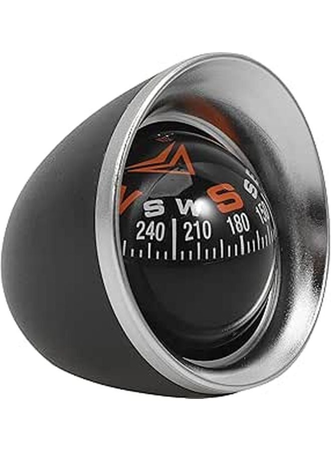 Compare Luxshiny Car Compass Ball With Adhesive Mount For Navigation Black Dashboard Decor at KSA Price