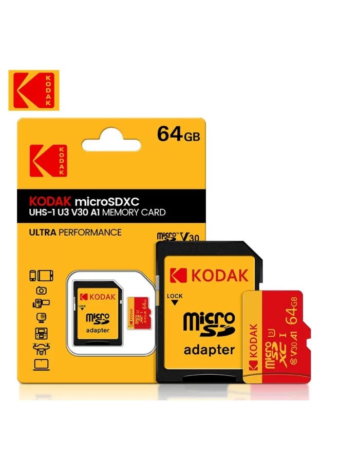Kodak U34K TF Red Card U3/V30/A1 High-Speed…
