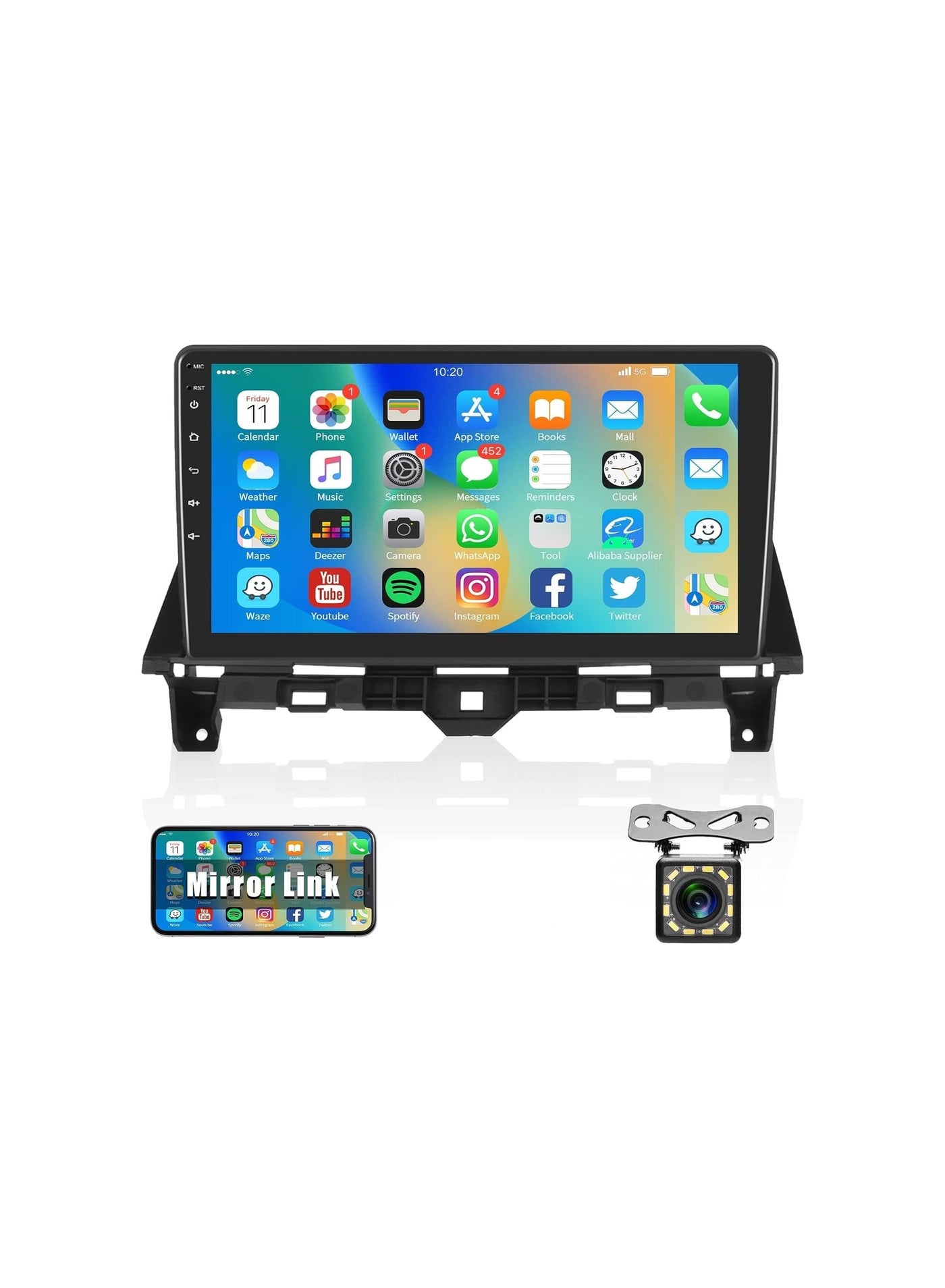 Compare Android Car Stereo for Honda Accord 20082013 4GB RAM 64GB ROM MirrorLink WiFi BT, Radio GPS Navigation, 10 Inch Support Apple Carplay, IPS Touch Screen with Backup Camera Included at KSA Price