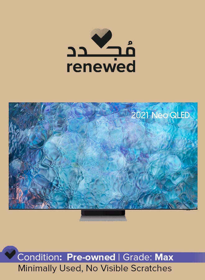 Compare Renewed  65 Inch Neo QLED 8K HDR Smart TV 2021 QE65QN900A Frost Silver at KSA Price