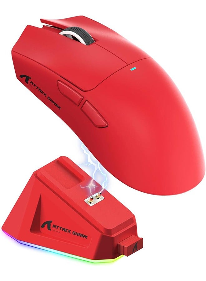 Compare X11 Lightweight Wireless Gaming Mouse with RGB Charging Dock,TriMode2.4GUSBC WiredBT,22K DPI,PAW3311 Optical Sensor,HUYU Switch, 5 programmable Buttons for PCMacRed at KSA Price